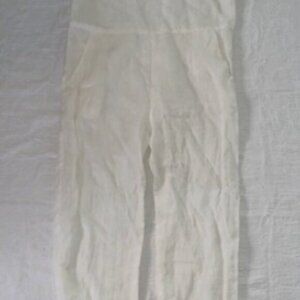 Ozma California White Linen Jumpsuit Size Small S